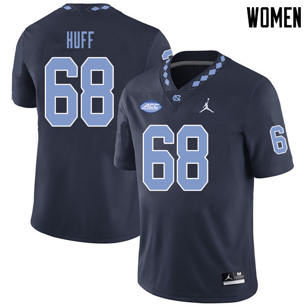 Jordan Brand Women #68 Ken Huff North Carolina Tar Heels College Football Jerseys Sale-Navy
